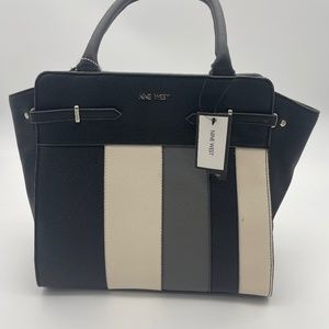 NWT Nine West Black,White and Gray Purse ~ Gleam Team Collection